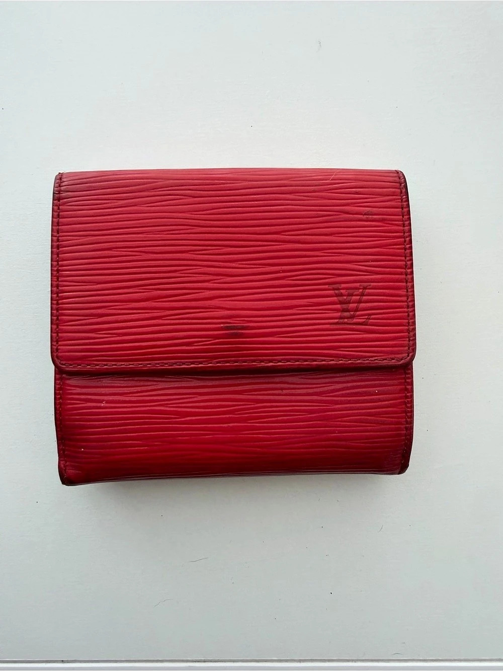 Vintage Louis Vuitton Epi Leather Compact Wallet Red